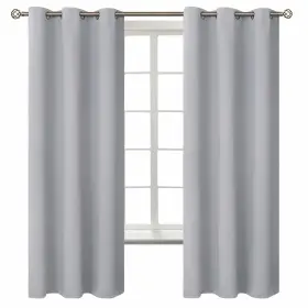 D4ltgrey4263 Bgment Room Darkening Curtains 63 Inches Long - Grommet Thermal Insulated Dra