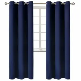 D4navy-2 Bgment Blackout Curtains 84 Inches Long - Grommet Thermal Insulated Room Dark