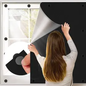 Cxzg001 Bksai Magnetic Blackout Window Cover 100% Room 57 Inch W X 39 H Black