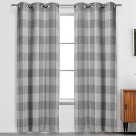 Blackout 365 16144d 12 P Langston Buffalo Checkered Curtain Set 37 Inch W X 84 L