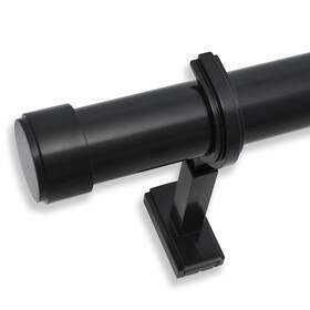 Blasthome 810136551563 Non-adjustable Luxury Curtain Rods For 8 Foot Tuxedo Black