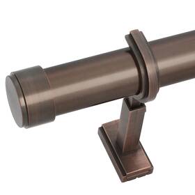 Blasthome 810136552096 Non-adjustable Luxury Curtain Rods 3 1/2 Foot Oil Rubbed Bronze