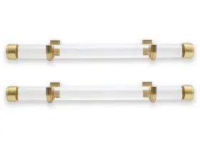 Blasthome 810136554021 Luxury 17 Inch Custom Clear Acrylic Side Mount Curtain Rods