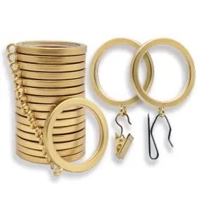 Blasthome 810136555028 Luxury Curtain Rings Premium Metal With Quiet Smooth Nylon Inserts P Inch