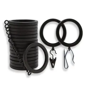 Blasthome 810136555035 Luxury Curtain Rings Premium Metal With Quiet Smooth Nylon Inserts P Inch