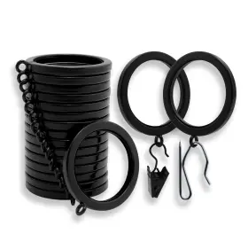 Blasthome 810136555073 Luxury Curtain Rings Premium Metal With Quiet Smooth Nylon Inserts P Inch