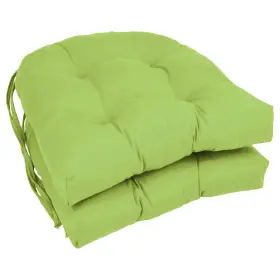 916x16us-t-2ch-tw-ml Blazing Needles 16-inch Twill Rounded Back Chair Cushion 2 Count Pack Of 1