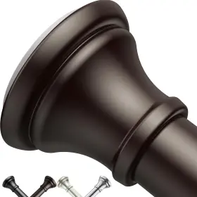 Jzlq008 Bloomflower Bronze Shower Curtain Rods 43-72 Inches Rust Resistance Adjustable Tension
