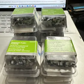 Blue Hawk 820909559313 Lot Of 10 100 Ct Window / Picture Frame Push Points 1000 Pieces