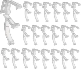 Blulu 744759895424 20 Pieces 2 Inch Clear Valance Clips Hidden Window Mini Blind For Wo
