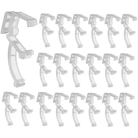 Valance-09 Blulu 20 Pieces 2 Inch Clear Valance Clips Hidden Window Mini Blind For Wood