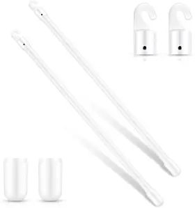 Bokon-blind-99 Bokon 2 Pieces White Pvc Blind Opener Stick Rods Wand 12 Inch