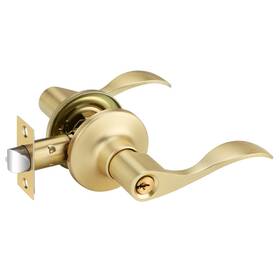 Bonpoly B0clgkcp48 1 Pack Gold Door Handles Keyed Alike Entry Handle Lock And Key