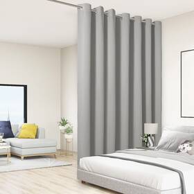 Bonzer Rudy-1258-silver Room Divider Curtain Total Privacy Wall Extra Wide Grommet Darken