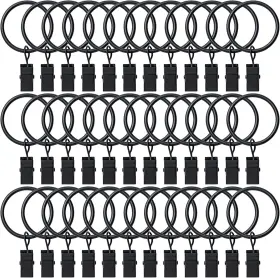 Boomiboo 445017581570 36 Pack Curtain Rings With Clips Drapery Hangers Dra