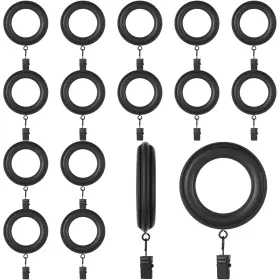 Bs00860 Booson 16 Pack Curtain Rod Rings Wooden With Drapery Clips 3 Inch Outer Diameter Bee