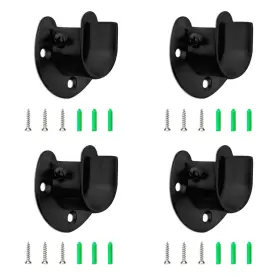 Bornfeel 751433941780 Stainless Steel Closet Rod Bracket 4pcs Heavy Duty Flange Holder 1 Inch And 1-1