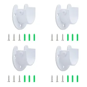 Bornfeel 751433941797 U Shape Shower Rod Holder 4pcs Curtain Bracket Stainless Steel Closet