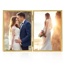 Bowenturbo 784529185799 5x7 Metal Picture Frames Double Hinged Folding Photo Frame Home Office D Co