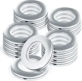 Branded 445012489451 16pcs Curtain Grommets Eyelet Rings Round Plastic Inner Diameter