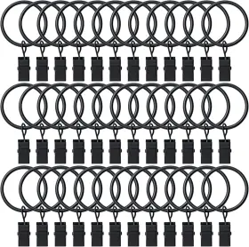 Branded 744110792768 36 Pack Curtain Rings With Clips Drapery Hangers Drapes