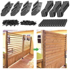 Byc-bsm-3 Branded Louver Bracket Kit Deck Sunblind System Hardware - Metal Black