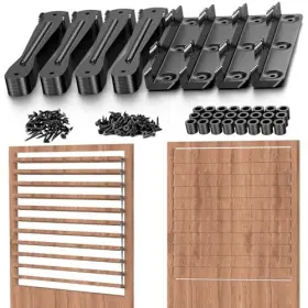 Lhs124 Branded Louver Hardware Kit - Deck Sunblind System Brackets For Adjustable Black