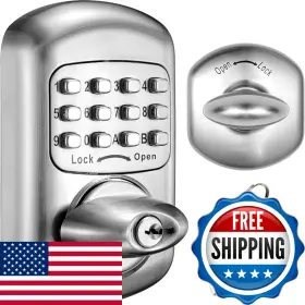 B0b8nrbznn Bravex Keyless Deadbolt Keypad Entry Door Lock Zinc Alloy Sabbath 100