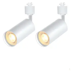 Bravsekai 740641900597 2pcs Dimmable Led White Track Lighting Heads No Rails And Replaceable