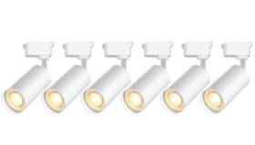 Bravsekai Bs-20w Brightened White H Type Track Lighting Heads No Rails 6pcs 6000k Coo