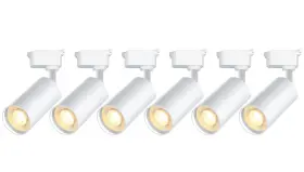 Bs-20w Bravsekai Brightened White H Type Track Lighting Heads No Rails 6pcs 6000k Coo