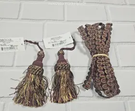 Brimar 801294003223 4.5 Inch Decorative Key Tassel Admiralty W Trim Camel / Cabernet Taupe#
