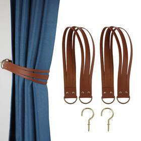 Brosay Hk016 Leather Curtain Tiebacks Buckle Vintage Tie Backs Cur