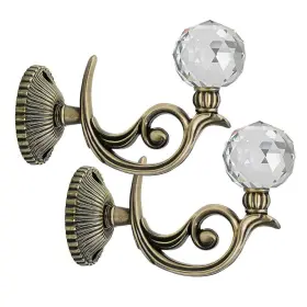 Btsky 607569039696 Pair Of Phoenix Glass Crystal Curtain Holdbacks Drapery Tiebacks Tassel Holde