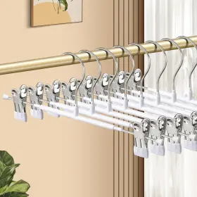 A04wh2014 Bumodel 20 Pack 14inch Heavy Duty Metal Pants Hangers With Adjustable Clips And Prote