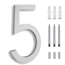 B09qy9qz4f Butunita 8 Inch Floating House Numbers Address For Outside Metal Silver