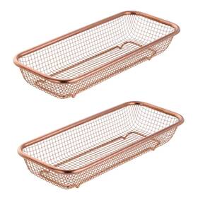Byegou Buygo-0275 Kitchen Drawer Organizer Stainless Steel Storage Container Rose Gold Metal C