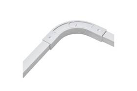 Cadence & Co. Cc-05627 And Co. S-fold Curtain Track Corner Connector White - 17.5 2.3 2.3cm
