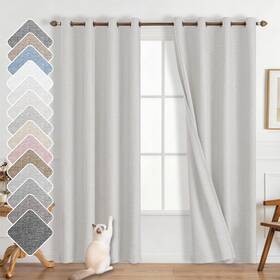 Cainvik Xhjg2 100% Blackout Curtains - Thermal Insulated For Bedroom Linen Textured And Energ