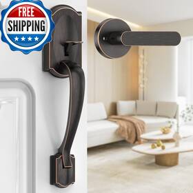Calzibeno B0df7rj7yk Front Door Handle Exterior Passage Lever Vintage