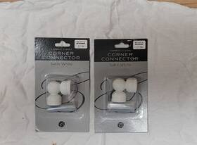 Cambria 210206 New Classic Corner Connector In Satin White 5/8 Inch 2-pack