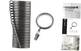 Cambria 765986004335 Designer Series - Premium Easy Glide 18 Count Curtain Matte Graphite