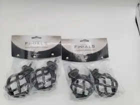 Cambria 765986582680 Matte Brown Finials Set Of 4 Birdcage To Use With Drapery Rods Holdbacks