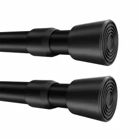 Caserry 791342631273 Shower Curtain Rods Pack Of 2 53-98 Inches Rust-resistance Adjustable Spring