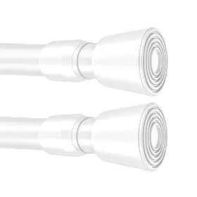 Caserry 791342631433 Shower Curtain Rods Pack Of 2 41-75 Inches Rust-resistance Adjustable Spring