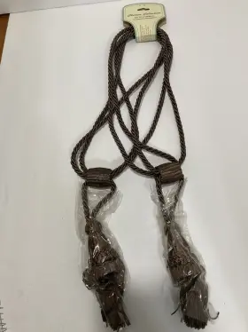 Rn72755 Chelsea 72755 Nwt Collection 2 Brown Tassel Curtain Tie Backs #rn72755