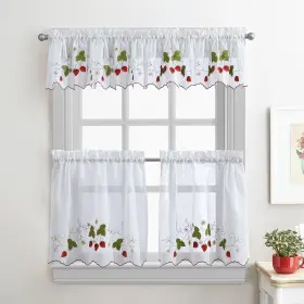 Chf Industries 646998689263 Strawberry Garden Curtain Collection Red 2-36 Inch Tier
