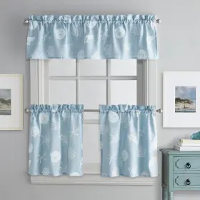 1-valance Chf Industries 646998694182 Coastal Seashells Valance Swag And Tier Pair Curtain Linen