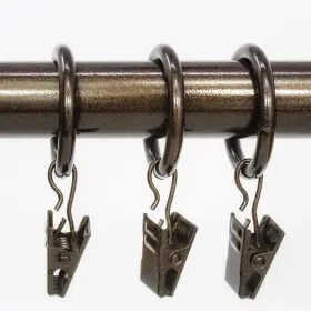 Chicology 817568027291 Clip Rings Fits Rods 3/4- Inch Pack Of 12 3/4-inch Black