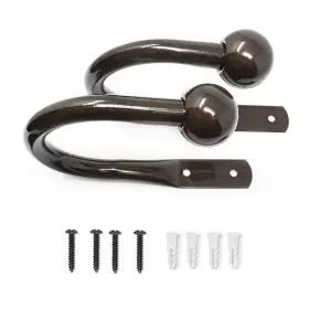 Chicology 817568027352 Classic Ball Finial Curtain Decorative Holdbacks Hook Backs Set Of 2 Essen